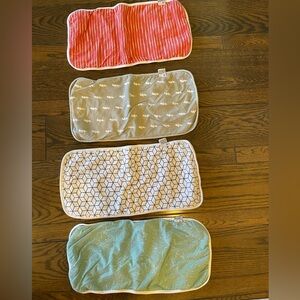 Copper Pearl set of four burp cloths